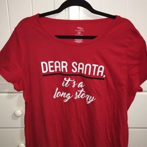 “Dear Santa, It’s a Long Story” Red Nightgown